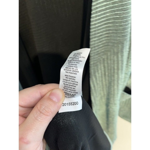 Lularoa rare Caroline Cardigan large green long duster ribbed stretchy - Picture 5 of 6